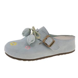 Dawei's house Женские сандалии с закрытым носком, устойчивые к истиранию, синие, с резиновой подошвой