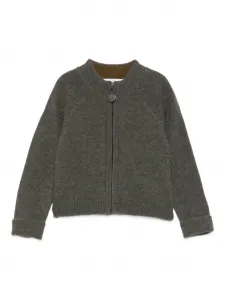 Кардиган в рубчик Bonpoint, зеленый