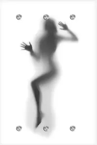 Вешалка для пальто королевы "Женщина" Queence 80х120х5 см, белый