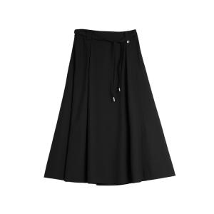 ELLE Повседневная длинная юбка для женщин, черная, средней длины