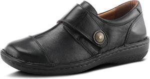 Ботинки Spring Step Women's Kaminia Leather Slip-On Shoe with Adjustable Strap, Black