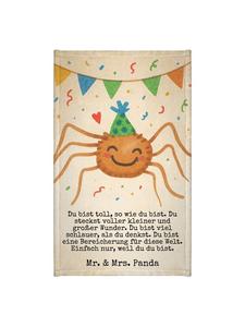 Mr. & Mrs. Panda Гостевое полотенце с изображением паука и надписью белого цвета