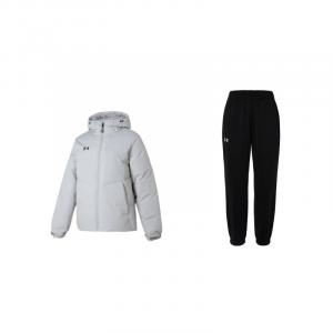 Повседневная спортивная одежда Unisex Under Armour, clothing sets (светло-серый top+черный pants)