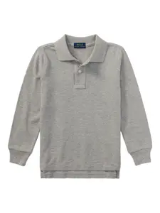 Рубашка поло с длинными рукавами POLO RALPH LAUREN KIDS, серый