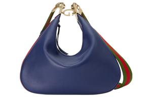 GUCCI Кожаная сумка через плечо женская синяя