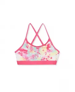 Детский хлорстойкий топ-бикини Criss Cross Lands' End, розовый