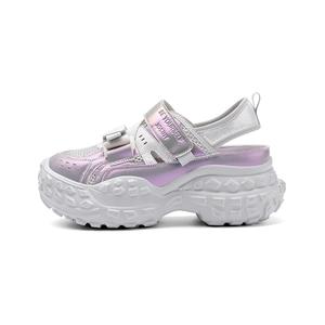 JOSINY Женские противоскользящие устойчивые к истиранию массивные низкие кроссовки серо-фиолетовые, цвет Gray/Purple