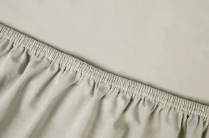 Простыня на резинке Saiko Premium Jersey, песок, 180-200x200-220 см, высота матраса до 35 см, не требует глажки, легкий уход Kayori