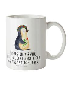 Детская кружка с изображением пингвина и цветов на белом фоне Mr. & Mrs. Panda