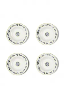 Набор из четырех глубоких тарелок с принтом Bitossi Home, белый