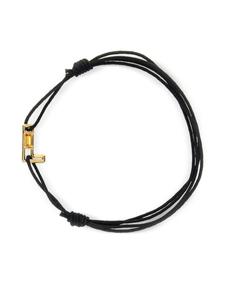 Браслет Aliita из желтого золота 9 карат с L-образным цитрином, черный