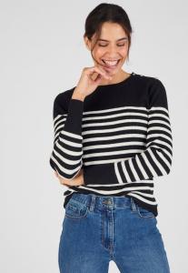 Джемпер Damart Jumper, Black Striped/Metallic Black