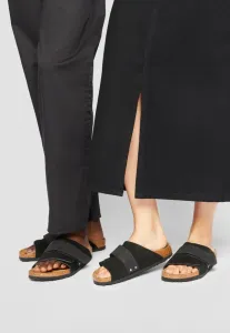 Узкие сандалии kyoto vl из мягкой замши и нубука Birkenstock, Black