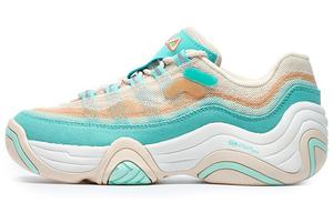 Винтажные баскетбольные кроссовки женские низкие коричневые/зеленые Fila Fusion