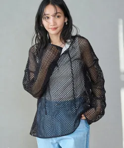 Пуловер из сетчатой ткани "скиппер" Coen, цвет Black