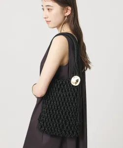 Сумка-шоппер из вельветовой сетки United Arrows, цвет Black