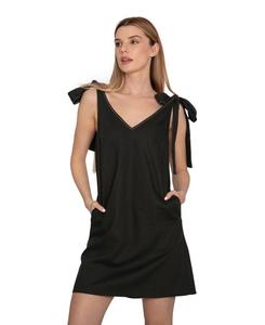 Женское мини-платье Burning Love с завязками на плечах Belle & Bloom, Black