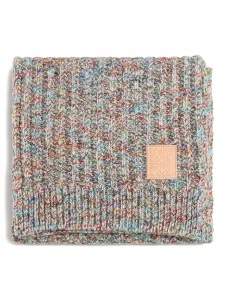 Шарф в рубчик с нашивкой-логотипом Loewe, нейтральный