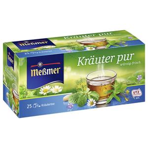 Травяной чай Meßmer чистый пряно-свежий, 25 чайных пакетиков - 12 х 50 г