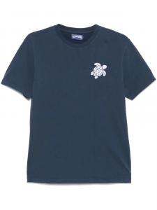 Футболка с вышитым логотипом Vilebrequin, синий