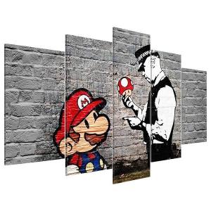 Фреска Artgeist Super Mario Mushroom Cop, 100 см, разноцветный