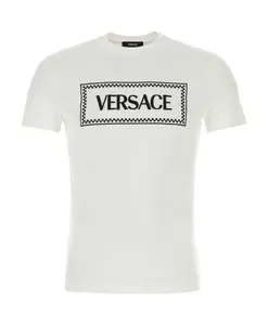 Хлопковая футболка Versace, белый