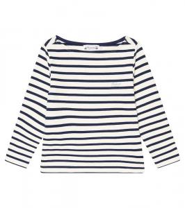 Поло Baudelaire в полоску из хлопка Bonpoint, Rayure Marine/Ecru