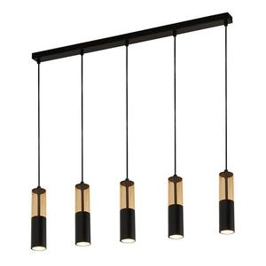 Подвесной светильник searchlight Wands 5-flammig, сталь - черная