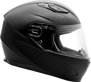 Шлем мотоциклетный Typhoon Adult Full Face с солнцезащитным козырьком, черный