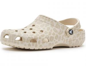 Унисекс клоги Crocs Classic Clog - Seasonal Graphic, Almond Tint/Leopard