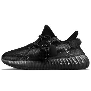 Adidas Originals Изи Буст 350 V2 Лоу-Топ Кэжуал Кроссовки Унисекс Блэк Грей, цвет Black Gray