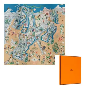 HERMES Шёлковый платок женский разноцветный, Multicolor