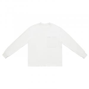 Лонгслив мужской Deep Breath с большим карманом, белый