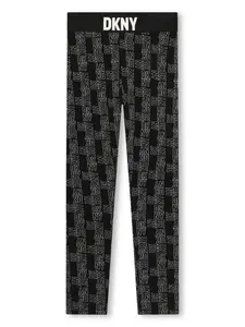 Леггинсы с монограммой Dkny Kids, черный