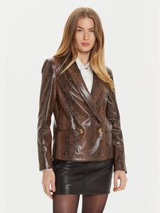 Куртка из искусственной кожи, стандартного кроя Twinset, коричневый