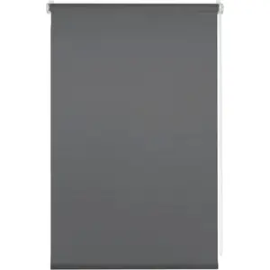 Рулонные шторы со стороны дома "Роллеты Uni зажим", затемнение, защитная перегородка, с сверлением/без сверления, свободно висит, возможен винтовой монтаж My Home, антрацит