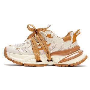 Низкие массивные кроссовки мужские ZMOH, Beige/Yellow