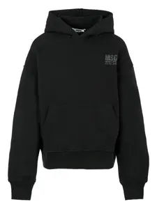 Худи с кристаллами Msgm Kids, черный