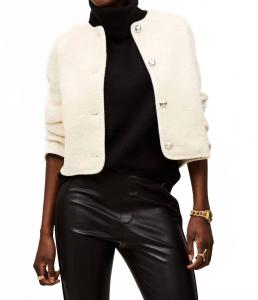 Ba&sh Короткая куртка Ceredith бежевого цвета