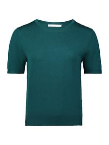 Тонкий вязаный свитер с круглым вырезом в насыщенном бирюзовом цвете BETTY & CO