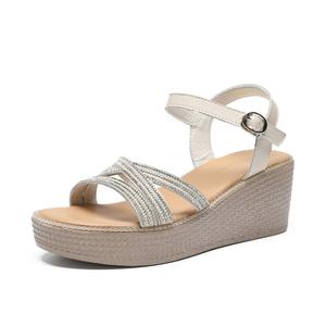 Сандалии с ремешком 6,5 см женские ZHR, Beige