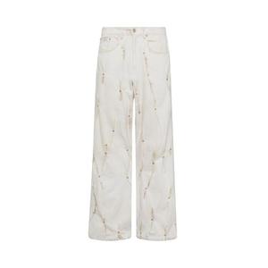 Брюки KUSIKOHC Multirivet Burnt Pants 'White', белый