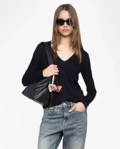 Джемпер Nosfa из 100% шерсти мериноса для женщин с длинными рукавами Zadig & Voltaire, черный