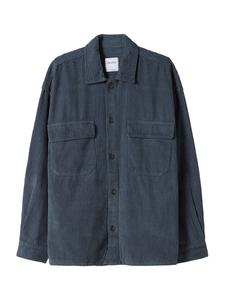 Рубашка на пуговицах классического кроя Bershka, пыльно-синий