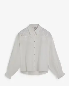 Женская блузка с сборками и воланом Scalpers, белый