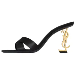 Женские мюли Opyum с открытым носком SAINT LAURENT, Original Shoe Box Included