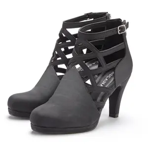 LASCANA ботильоны, ботинки, ботинки с вырезами VEGAN, черный