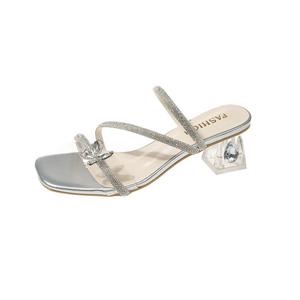 Сандалии с одним ремешком женские WUJI, Silver