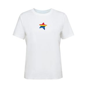 Футболка Deep Breath с принтом звезды и животные, зеленый / красный