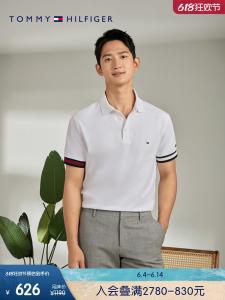 Футболка мужская Tommy Hilfiger с цветными блоками и манжетами, черный